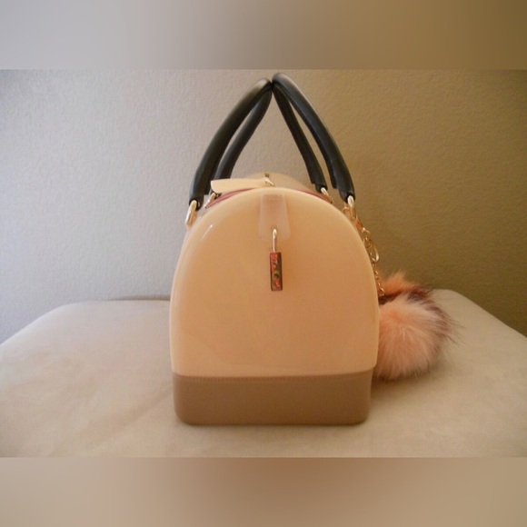 EXTRAS Auth Furla Candy Cookie leather & handles, excellent, & pink purse - Picture 12 of 16